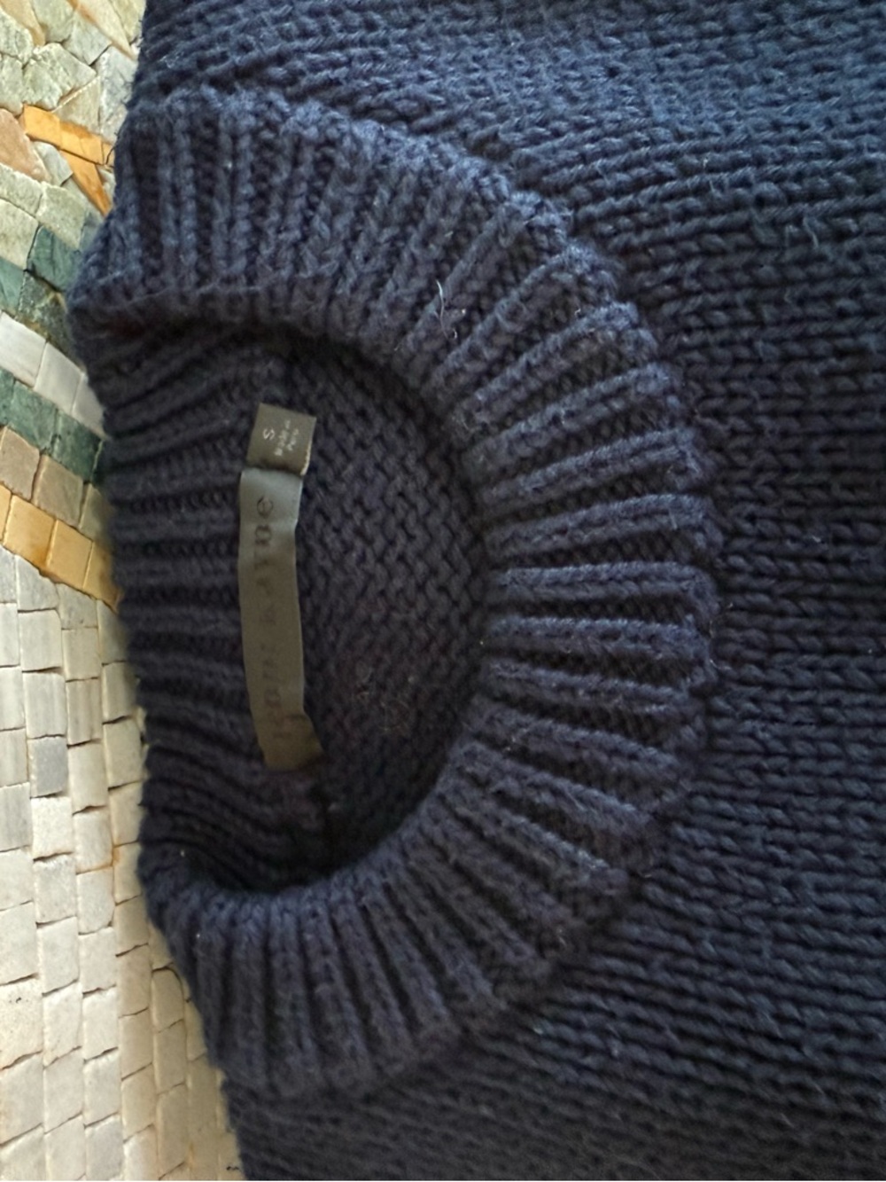 Jenni Kayne Navy and White Striped Crewneck Sweater - Picture 5 of 5